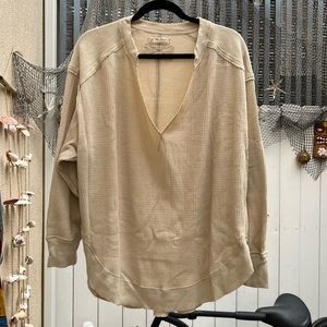 Free People waffle knit thermal